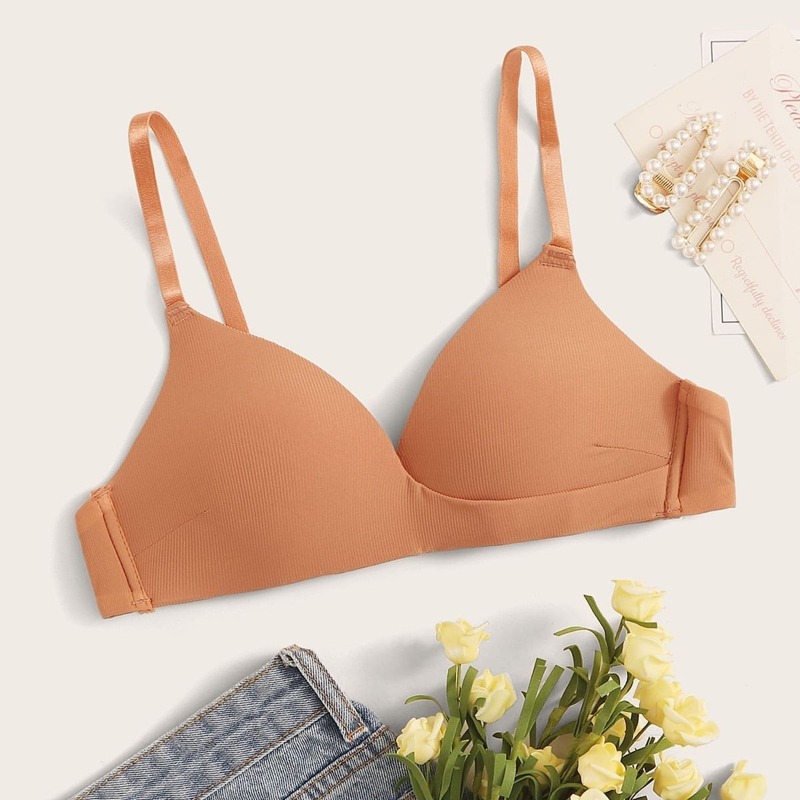 

Adjustable Strap Bra, Orange