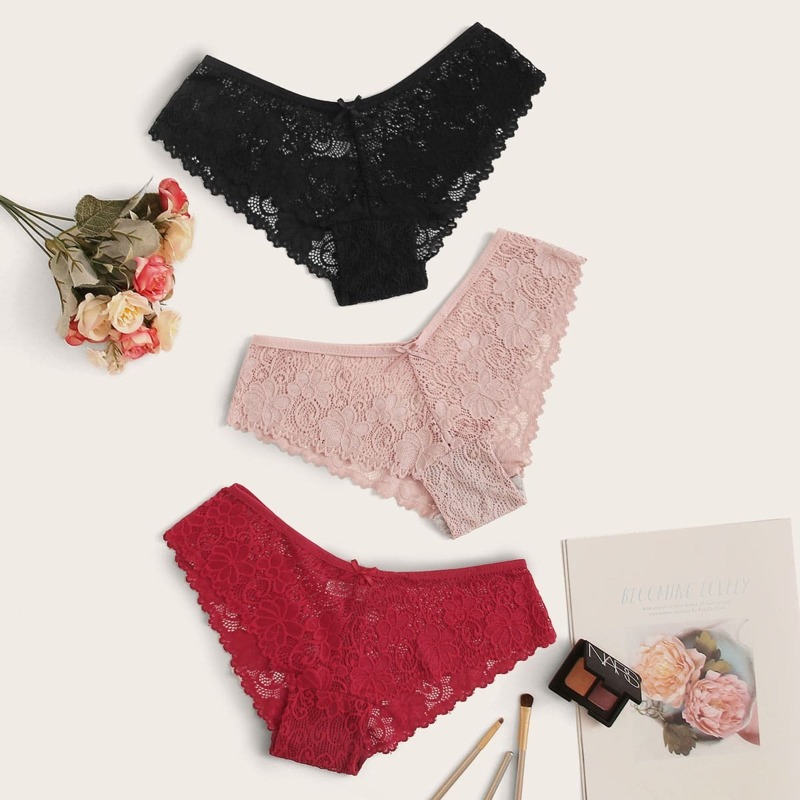 

Floral Lace Panty Set 3pack, Multicolor