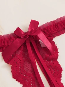 Classic Sexy Floral Lace Crotchless Panty Set 3packs Lingerie