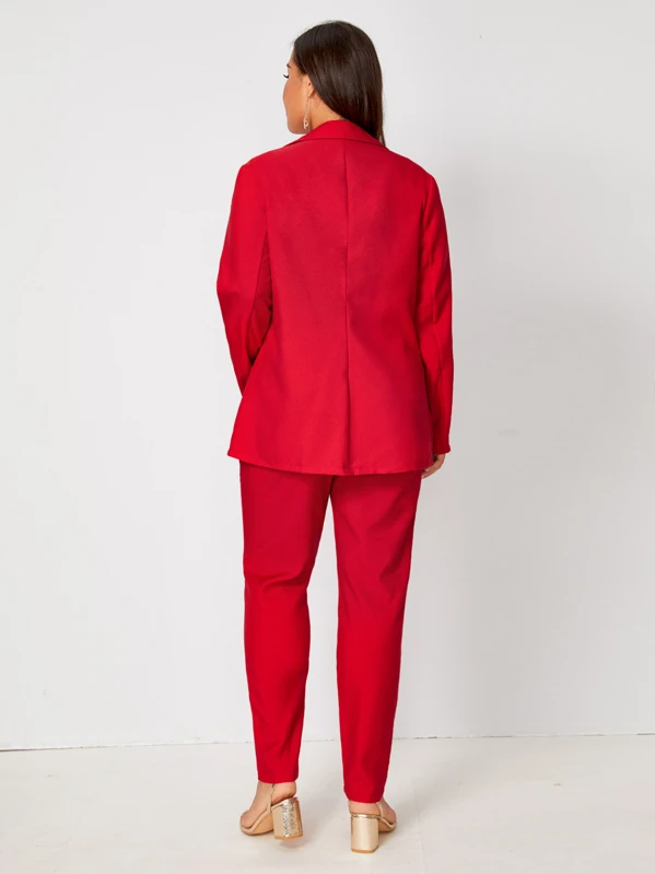 ensemble blazer rouge