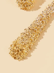 1 Pair Fashion Matte Geometric Water Droplets Textured Earrings, Daily, Party & Banquet Wear Gift For Women