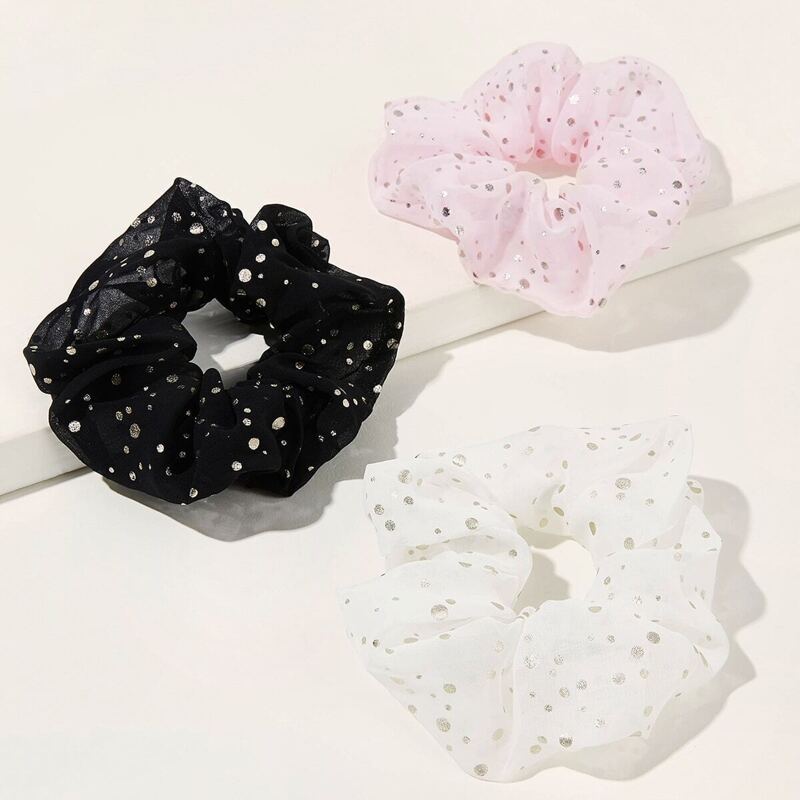 

Polka Dot Pattern Scrunchies 3pcs, Multicolor