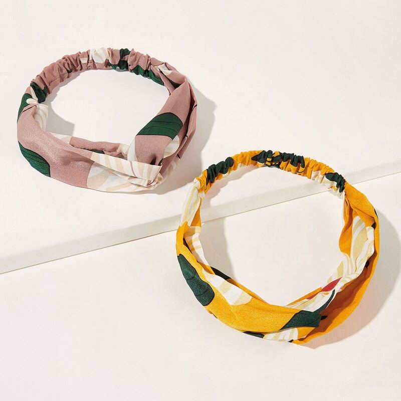 

Floral Pattern Headband 2pcs, Multicolor