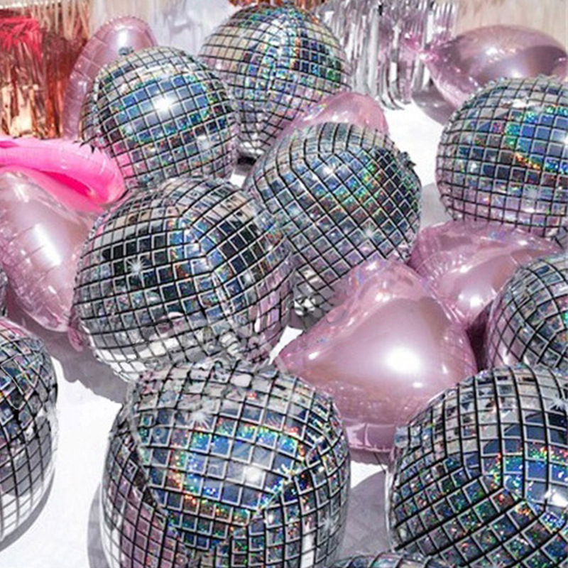 

Disco Balloon 1pc With Heart Shaped Balloon 5pcs, Multicolor
