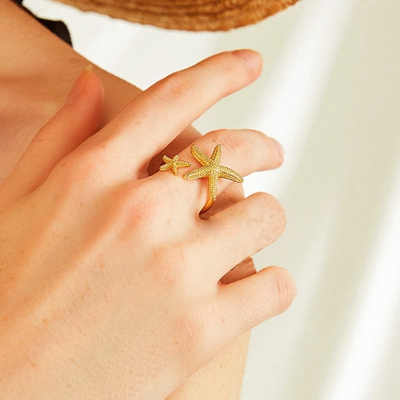 

Starfish Decor Ring 1pc, Gold