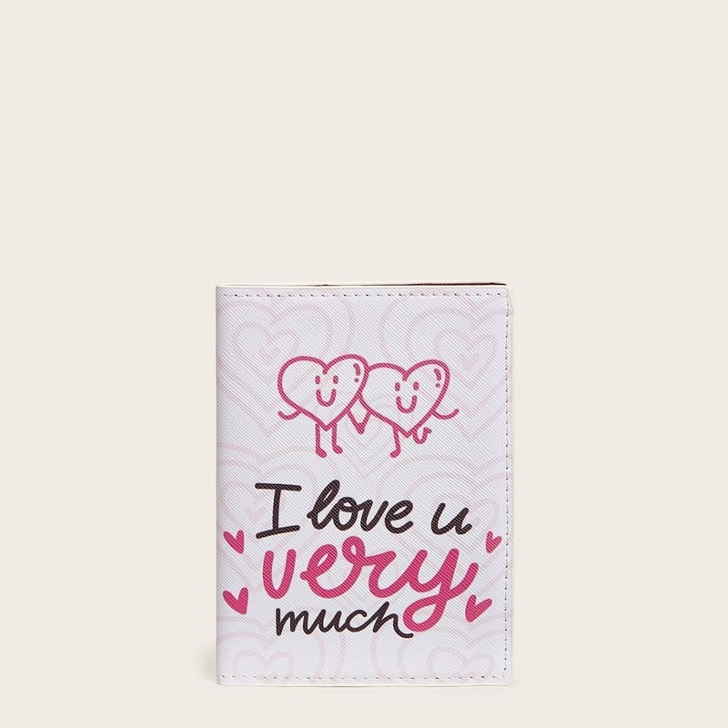 

Slogan Print Fold Over Purse, Multicolor