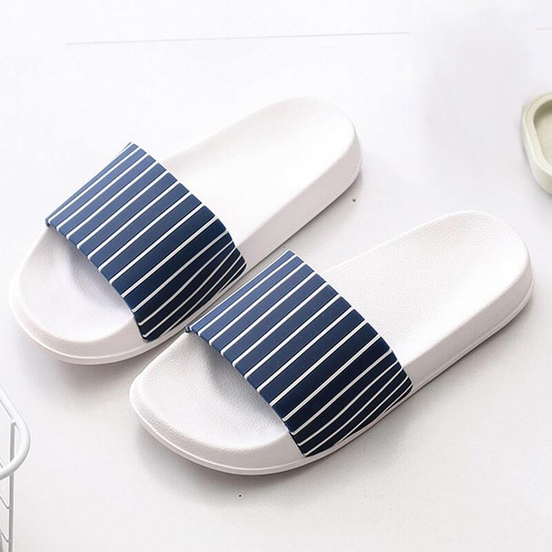 

Guys Striped Open Toe Sliders, Navy