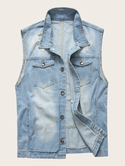 mens sleeveless denim jacket australia