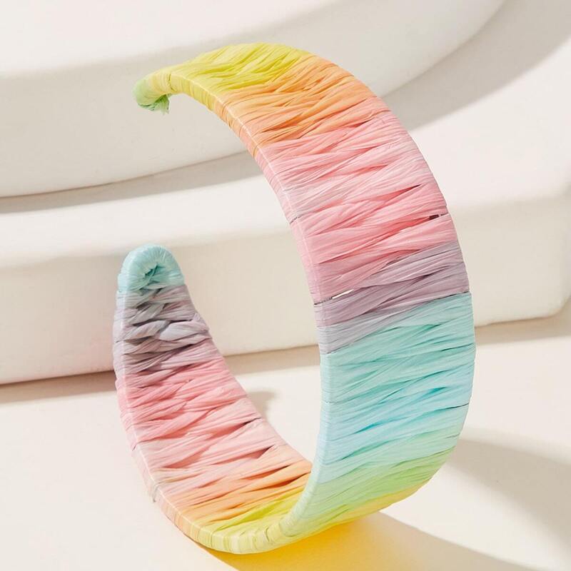 

Colorful Braided Wide Cuff Bracelet 1pc, Multicolor