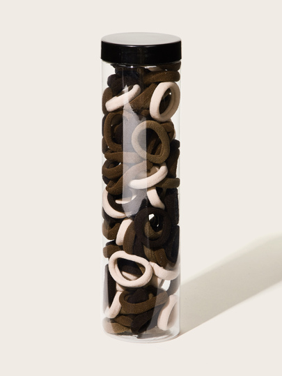 100 قطعة من حلقات الشعر البسيطة العادية