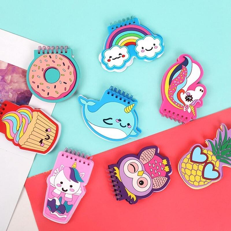 

Random Cartoon Shaped Mini Spiral Notebook 1pack