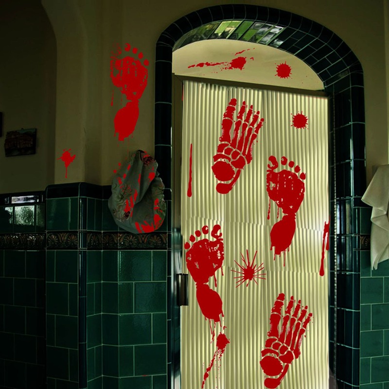

Horror Bloody Handprint & Footprint Wall Sticker