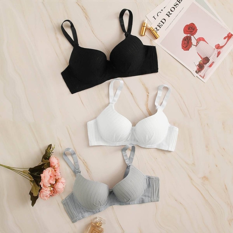 

Push Up Underwire Bra Set 3pack, Multicolor