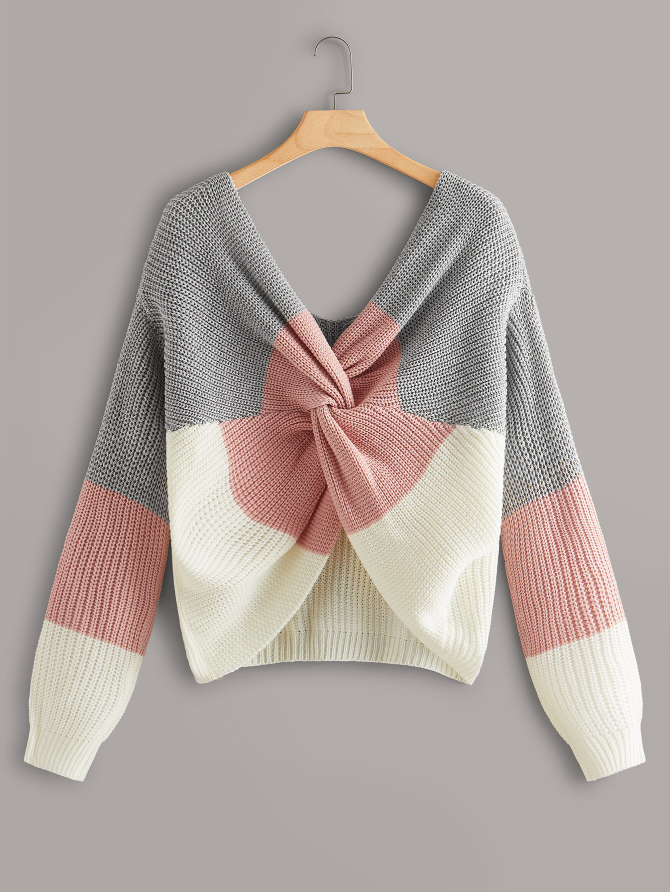 Twist front off the shoulder sweater Clearance