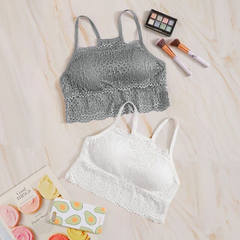 

Floral Lace Bra Set 2pack, Multicolor