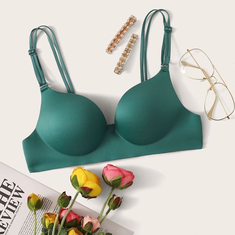 

Push Up Wireless Bra, Green