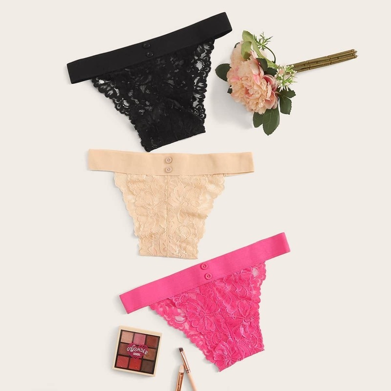 

Floral Lace Panty Set 3pack, Multicolor
