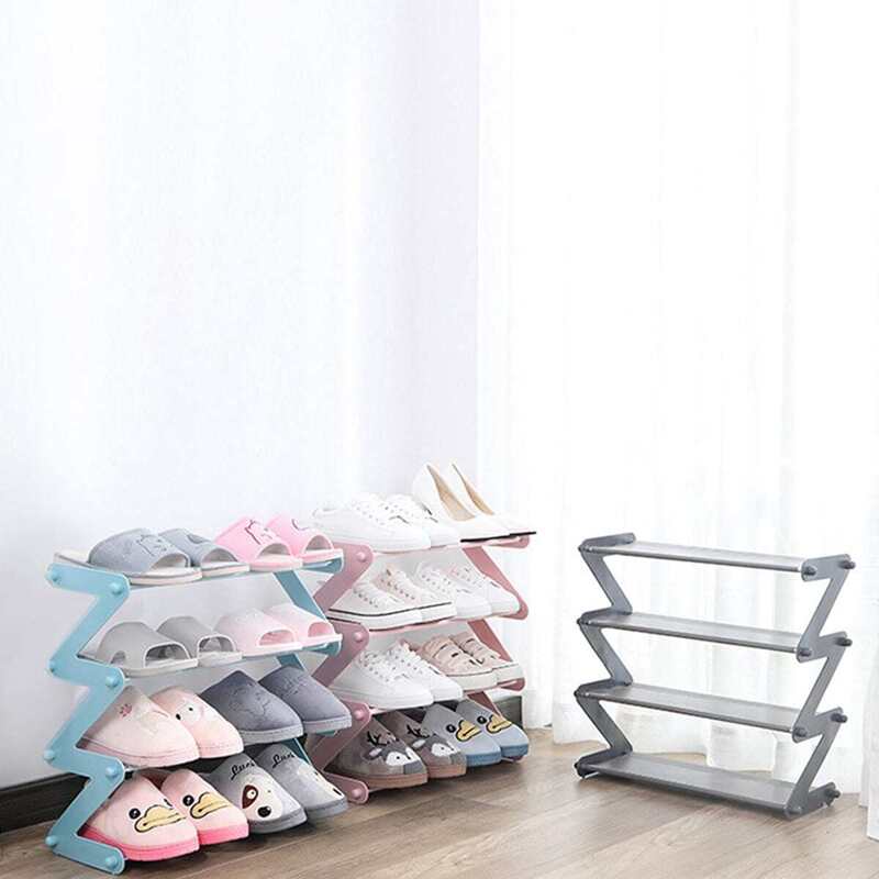 

4 Layer Foldable Shoes Storage Rack 1pc, Multicolor