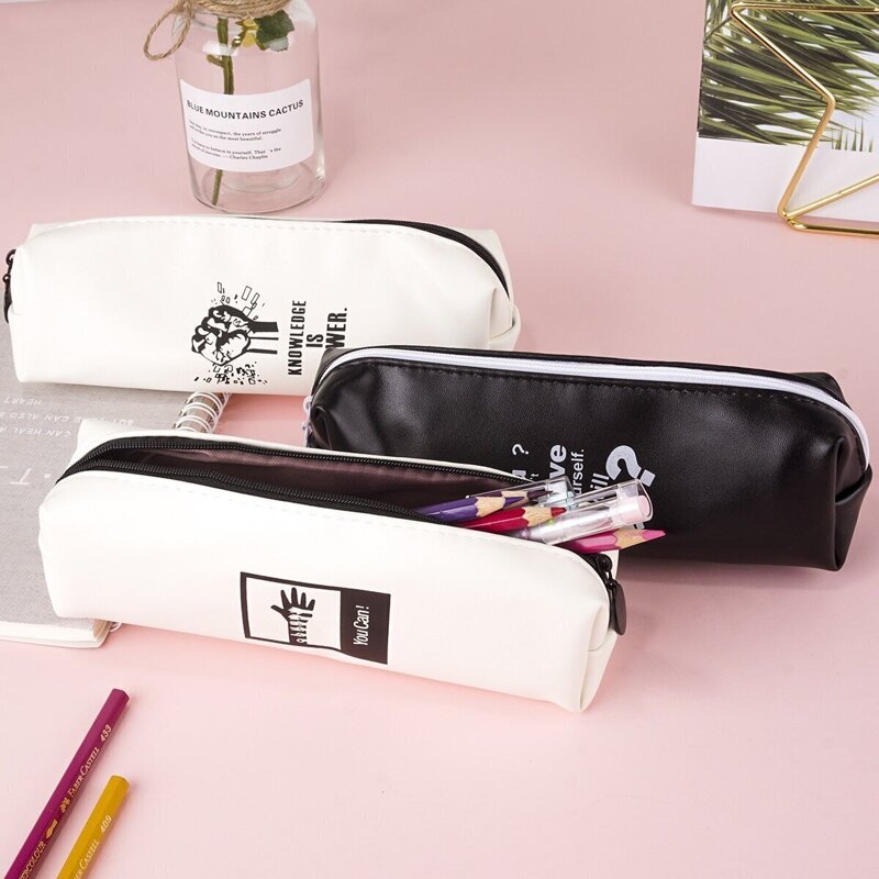 

Fist & Slogan Print Pencil Bag 1pc