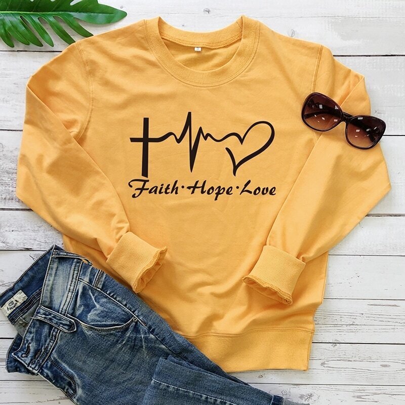 

Round Neck Slogan Graphic Sweatshirt, Yellow