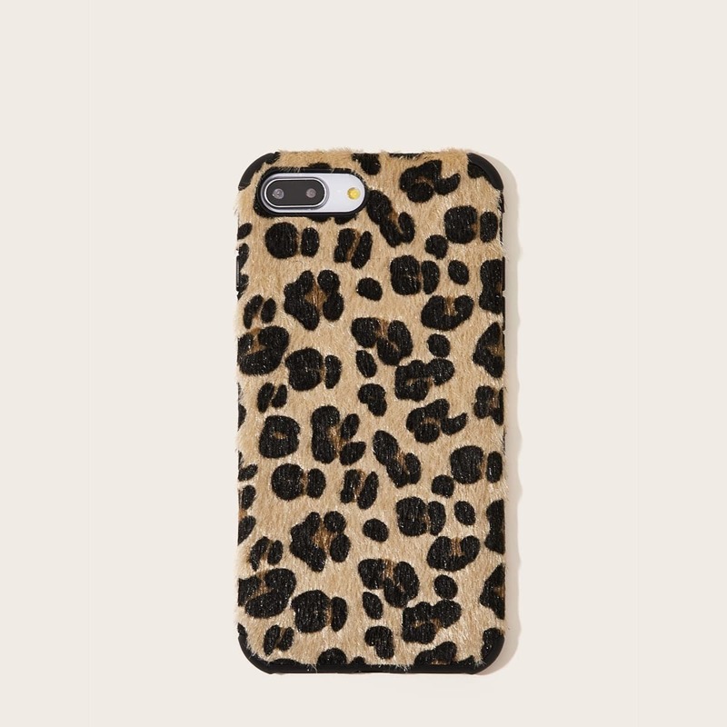 Fluffy Leopard Pattern iPhone Case