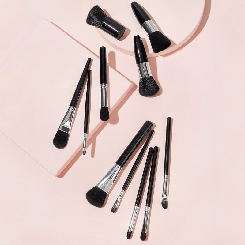 

Two Tone Makeup Brush Set 11pcs, Multicolor