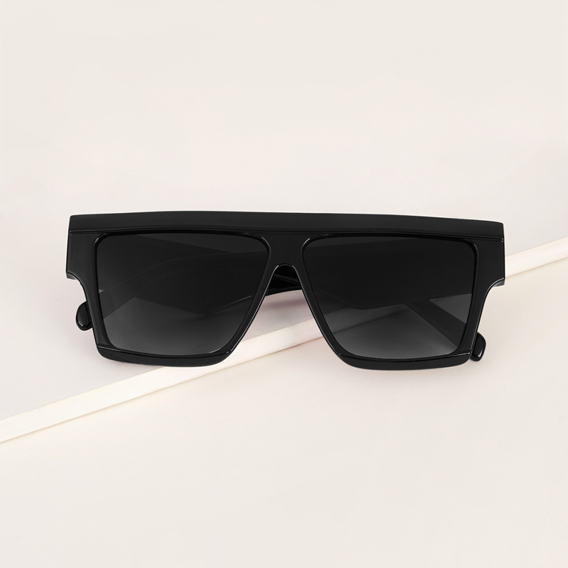 

Guys Flat Top Shield Sunglasses, Black
