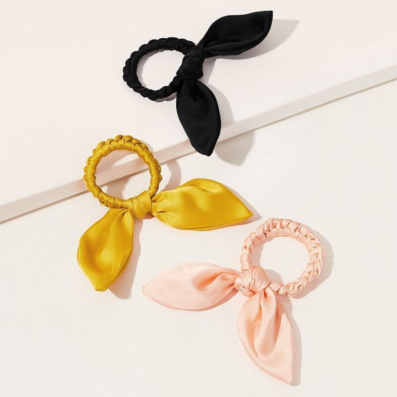 

Bow Knot Decor Scrunchie 3pcs, Multicolor