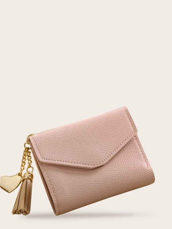 Tassel Decor Fold Over Purse | SHEIN EUR