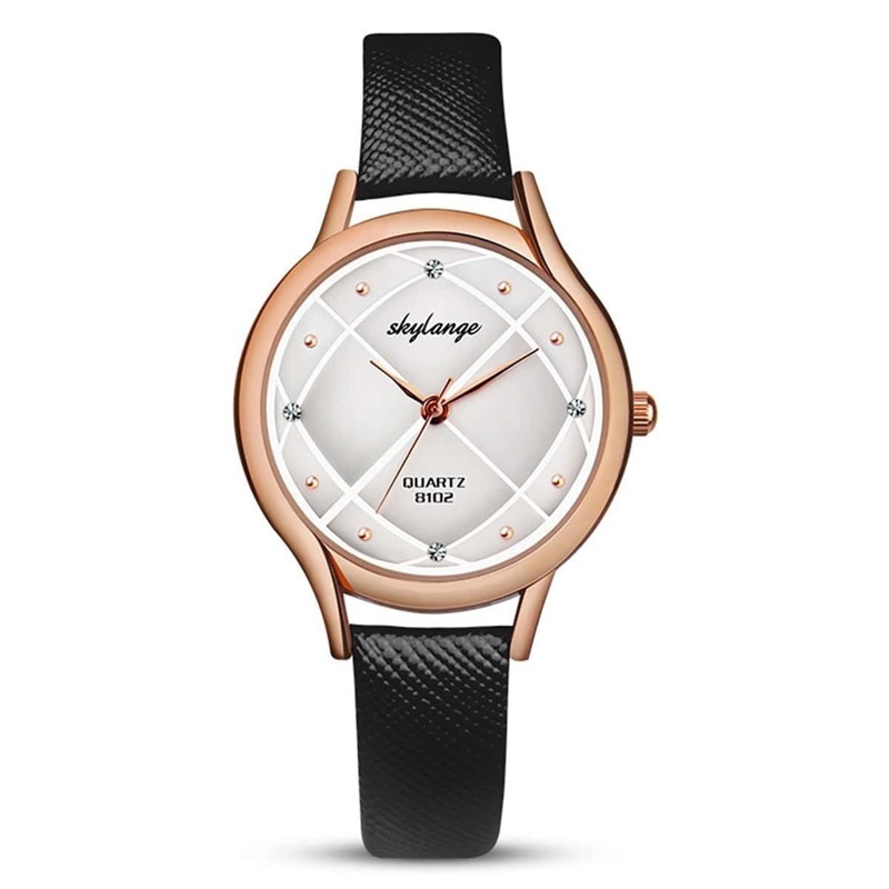 

PU Strap Quilted Dial Quartz Watch
