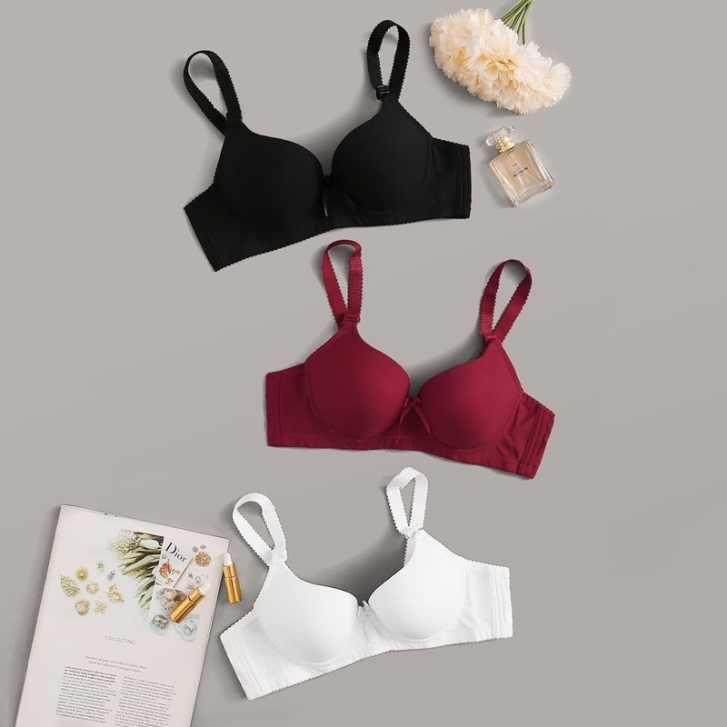 

Push Up Underwire Bra Set 3pack, Multicolor