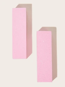 2入組粉色指甲緩沖劑砂磨塊銼海綿指甲拋光器專業美甲工具適用於丙烯酸指甲護理最佳天然指甲護理 - 粉色 - 查看 2