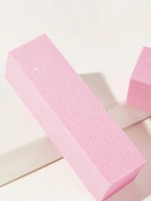 2入組粉色指甲緩沖劑砂磨塊銼海綿指甲拋光器專業美甲工具適用於丙烯酸指甲護理最佳天然指甲護理 - 粉色 - 查看 3