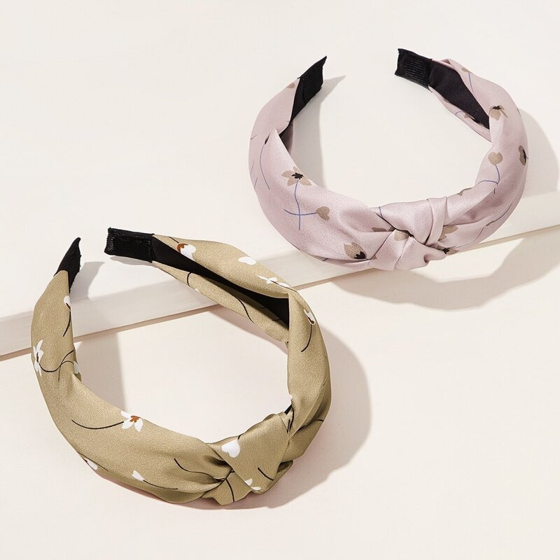 

Floral Pattern Chiffon Headband 2pcs, Multicolor