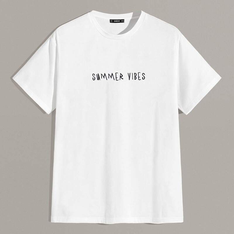 

Guys Slogan Print Tee, White