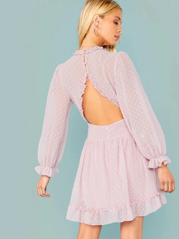 backless dress shein