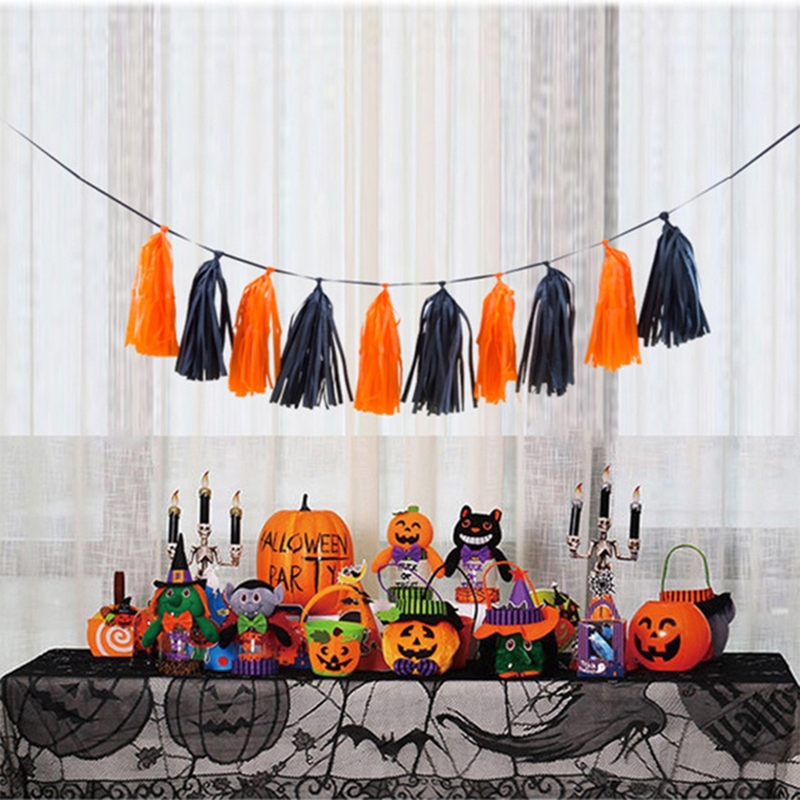 

Halloween Decorative Paper Tassel 10pcs, Multicolor