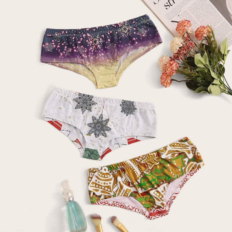 

Mixed Print Panty Set 3pack, Multicolor