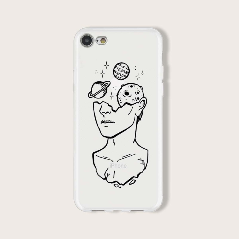 

Figure Print iPhone Case, Black