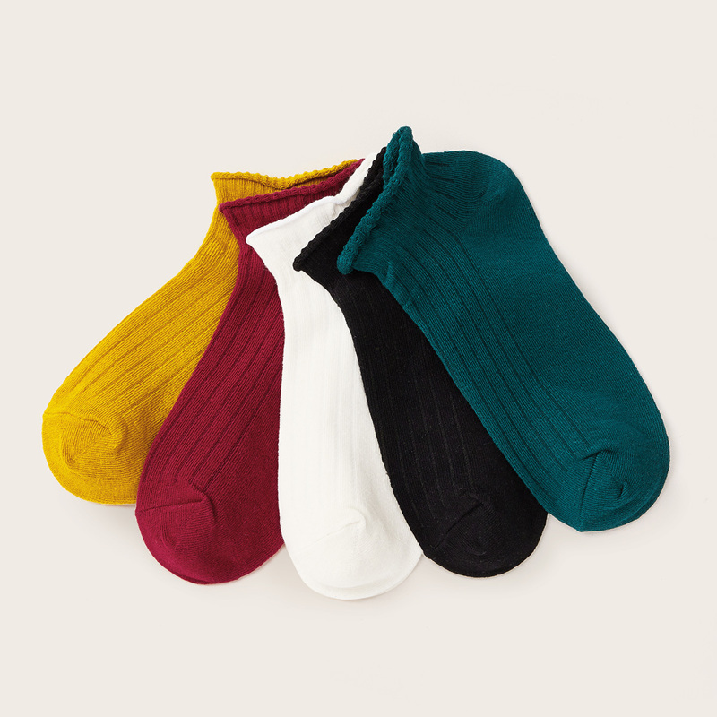 

Simple Ankle Socks 5pairs, Multicolor