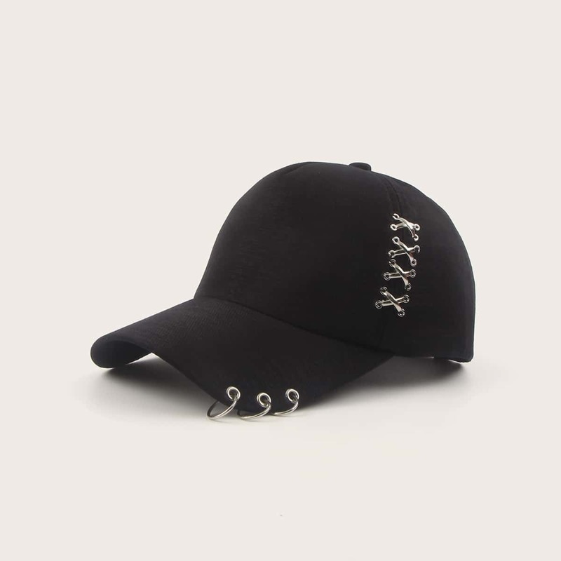 

Guys Ring Decor Baseball Cap, Black