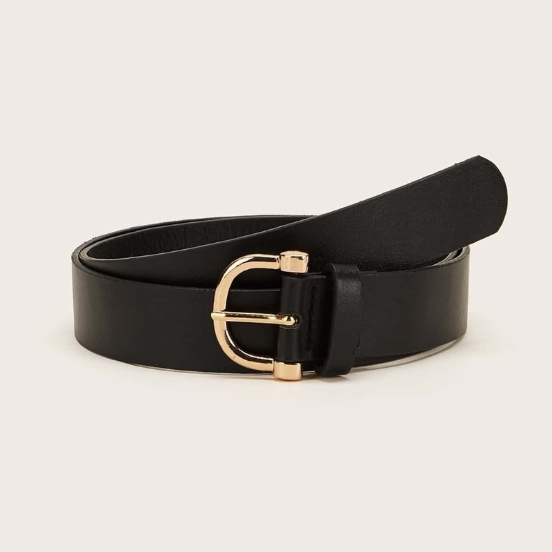 

Metal Buckle Belt, Black