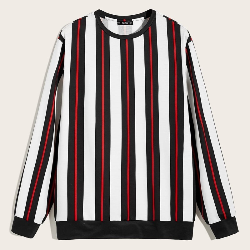 

Guys Striped Colorblock Pullover, Multicolor