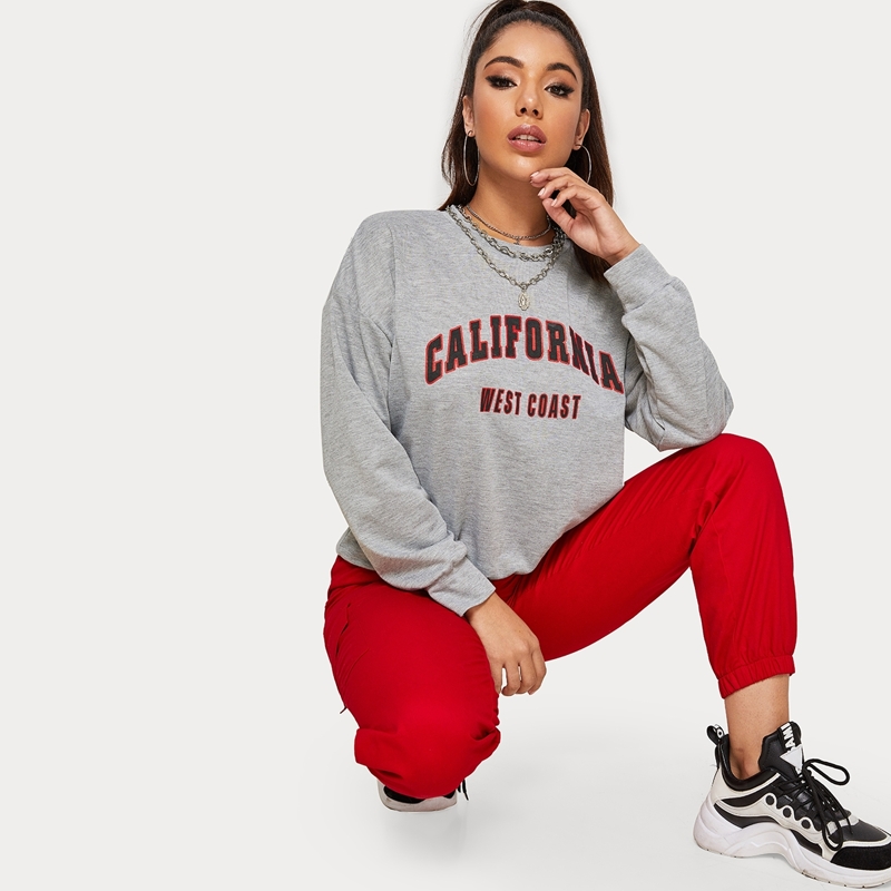 

California West Coast Graphic Sweatshirt, Grey