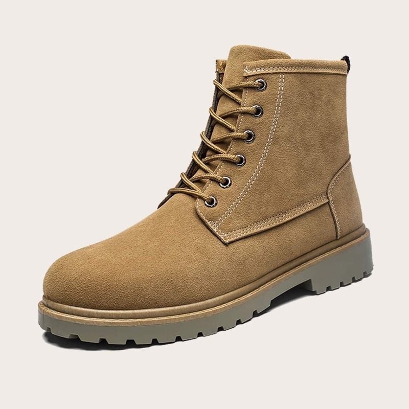 

Guys Suede Lace-up Front Ankle Boots, Khaki