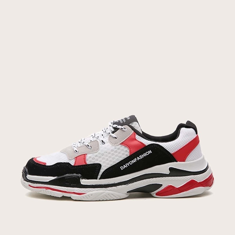 

Guys Lace-up Front Mesh Trainers, Multicolor