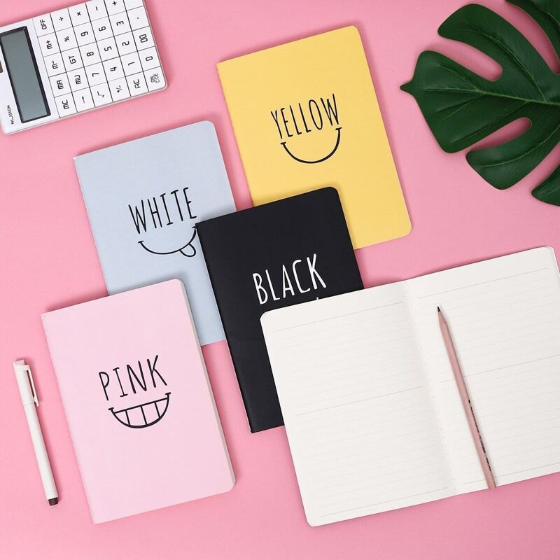 

Simple Smile Print Cover Notebook Set 4pcs