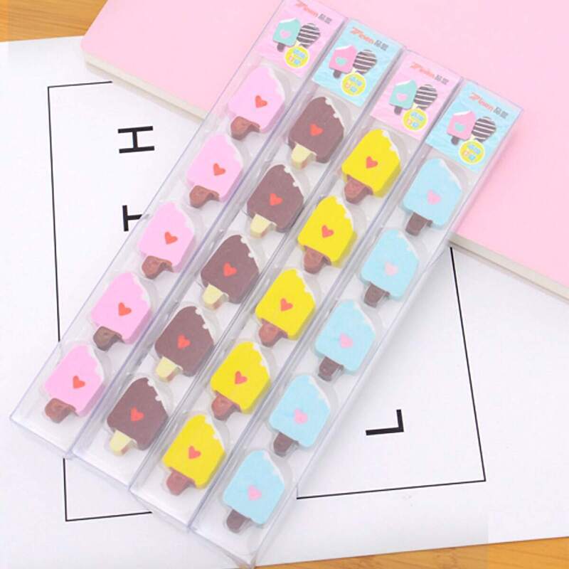 

Random Boxed Ice Cream Shaped Eraser 5pcs