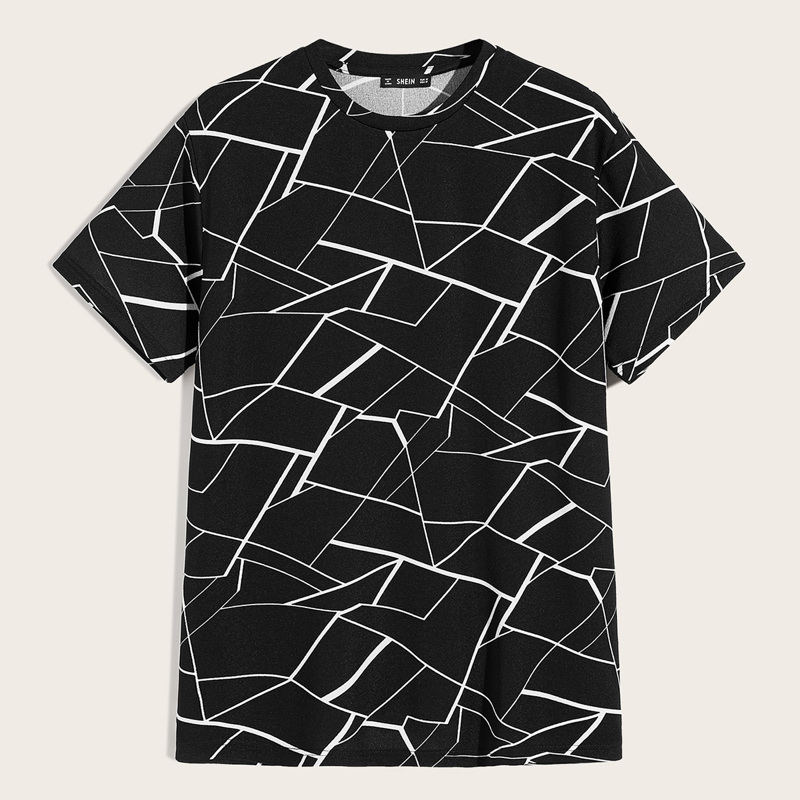 

Guys Geo Print Tee, Black