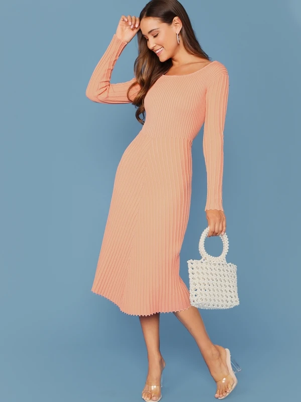 low back sweater dress